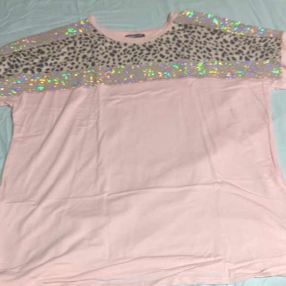 HEIMISH USA Pink Beaded Top - Picture 1 of 7